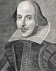 [Droeshout engraving of Shakespeare]